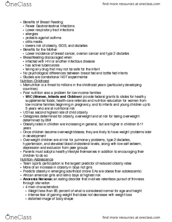 HDFS201 Chapter Notes - Chapter Exam 1 & 2: Binge Eating Disorder, Hypercholesterolemia, Binge Eating thumbnail