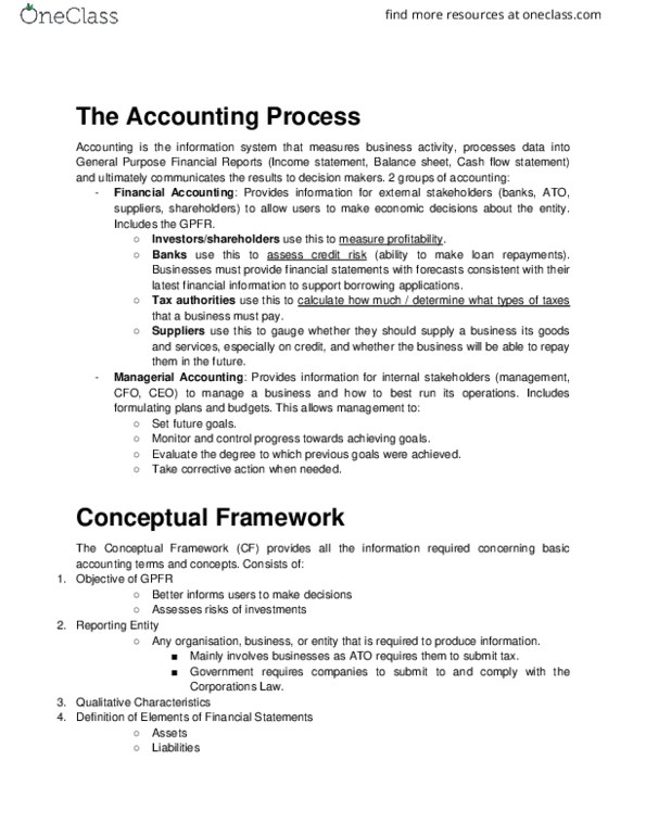 BA 3301 Lecture Notes - Lecture 14: Cash Flow Statement, Financial Statement, Credit Risk thumbnail