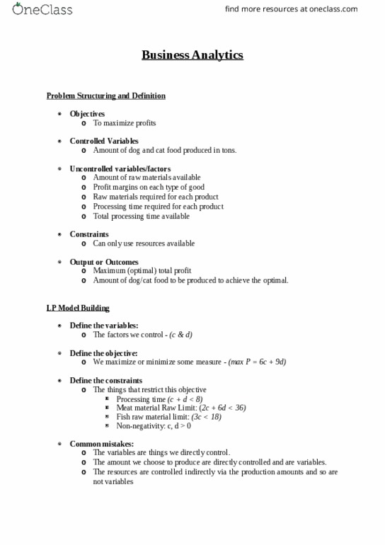 BA 3301 Lecture Notes - Lecture 7: Peer Pressure, Confidence Interval thumbnail