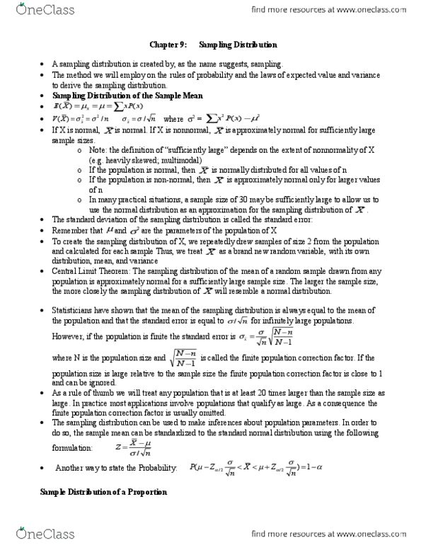 ADMS 2320 Chapter Notes -Regression Analysis, Contingency Table, Odometer thumbnail