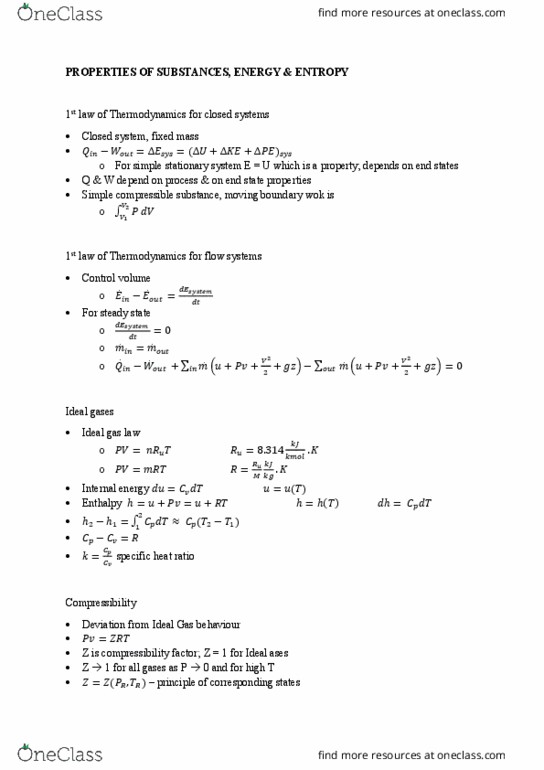 MECH3260 Lecture Notes - Lecture 1: Heat Engine, Control Volume, Free Expansion thumbnail