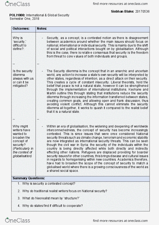 POLI1000 Chapter Notes - Chapter 15: Treaty On The Non-Proliferation Of Nuclear Weapons, Nicholas J. Spykman, John Mearsheimer thumbnail