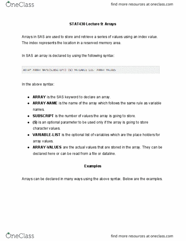 STAT 430 Lecture 9: Arrays thumbnail