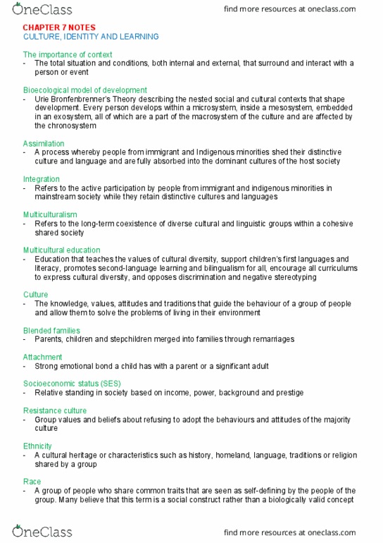 EDF1303 Chapter Notes - Chapter 7: English Language In England, Minority Group, Sociolinguistics thumbnail