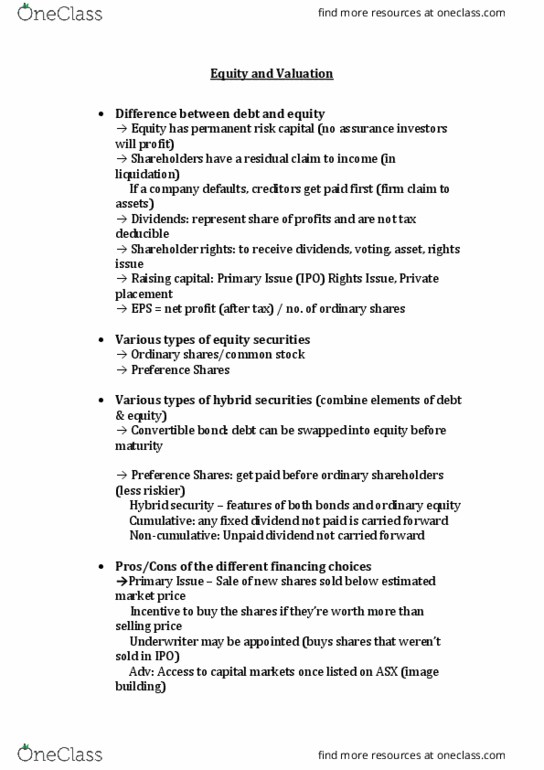 25300 Lecture 4: Lecture 4 - Equity and Valuation thumbnail