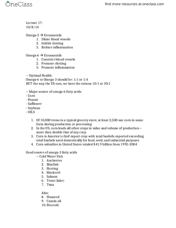 BIOL 1312 Lecture Notes - Lecture 29: B Vitamins, Chylomicron, Fibrin thumbnail