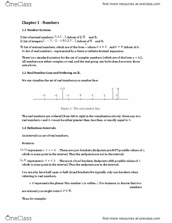 MATH1051 Chapter 1: Chapter 1 - Numbers thumbnail