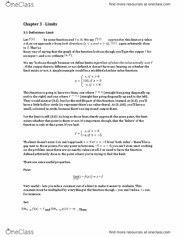 MATH1051 Chapter Notes - Chapter 4: Negative Number thumbnail