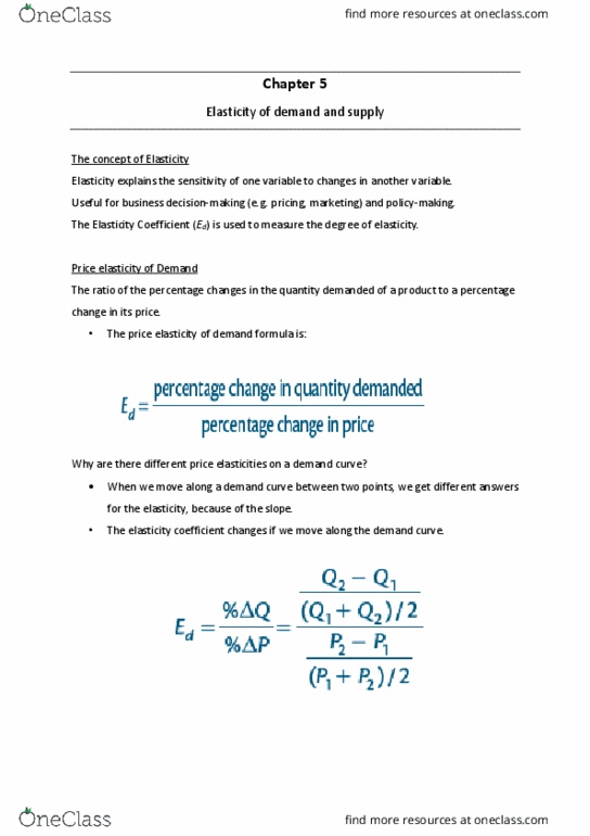 16633 Chapter Notes - Chapter 5: Demand Curve thumbnail