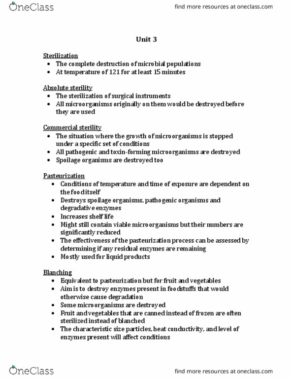 FOOD 2410 Lecture Notes - Lecture 3: Dielectric Heating, Polyphenol Oxidase, Ketone thumbnail