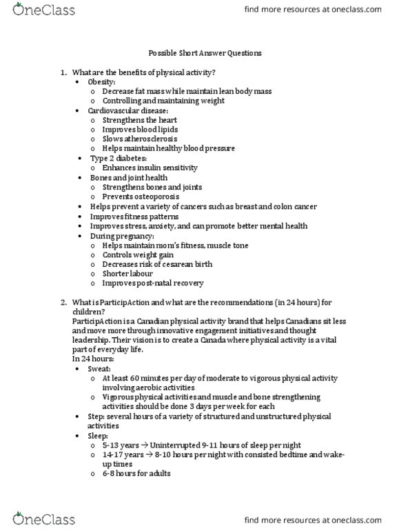 NUTR 3070 Lecture Notes - Lecture 1: Dementia, Proprioception, Cardiorespiratory Fitness thumbnail