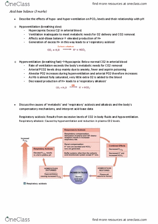 BIOL126 Lecture Notes - Lecture 6: Respiratory Alkalosis, Respiratory Acidosis, Aspirin Poisoning thumbnail