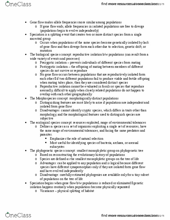 BIOL 1001 Chapter Notes - Chapter 5: Disruptive Selection, Mitosis, Meiosis thumbnail