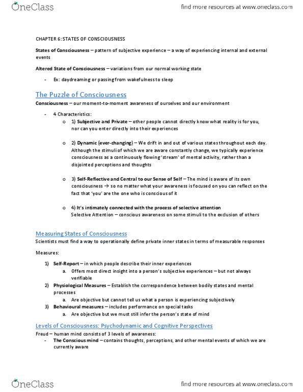 PSYC 100 Chapter Notes - Chapter 6: Classical Conditioning, Pleasant Dreams, Codeine thumbnail