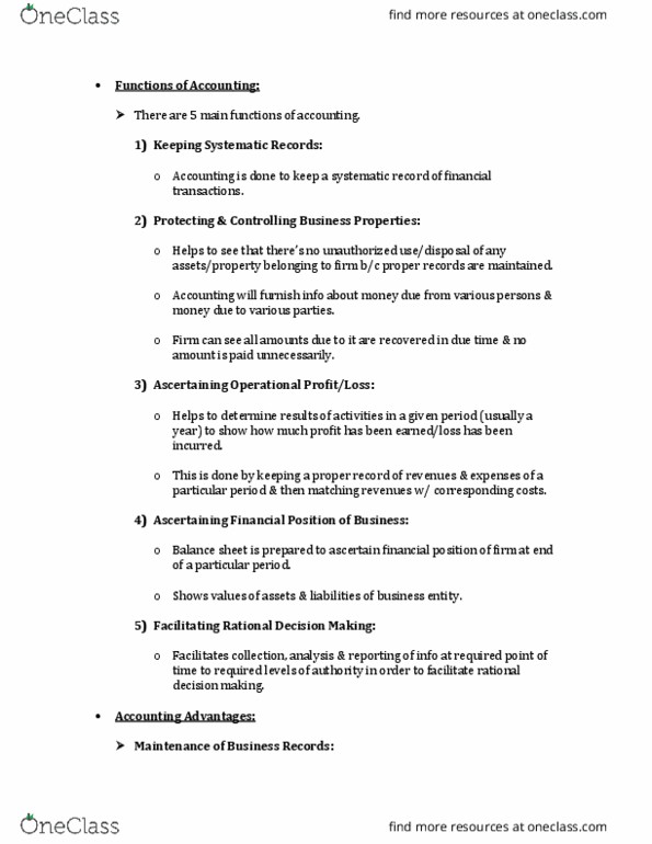 ACC 203 Lecture Notes - Lecture 18: Financial Statement, Balance Sheet thumbnail