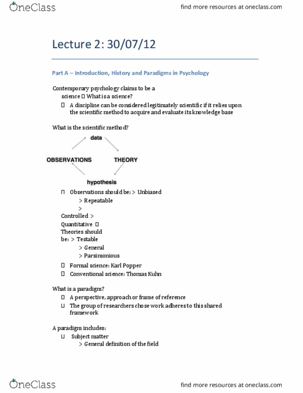 PSYC1020 Lecture Notes - Lecture 2: Procedural Memory, Inferior Frontal Gyrus, Central Sulcus thumbnail