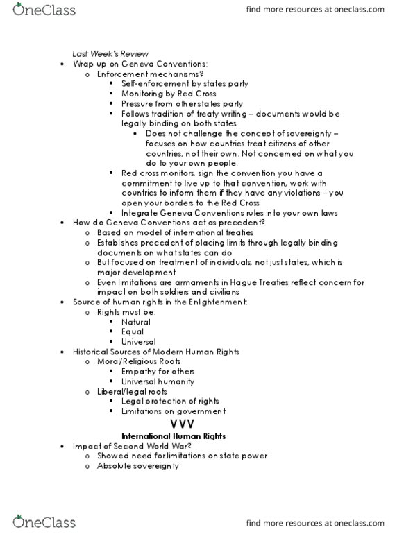 CAS IR 352 Lecture Notes - Lecture 7: Negative And Positive Rights, Universal Declaration Of Human Rights, United Nations Human Rights Committee thumbnail