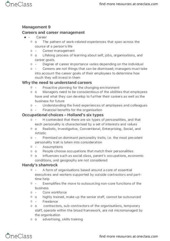 MGC1010 Lecture Notes - Lecture 9: Paradigm Shift, Customer Service, Psychological Contract thumbnail