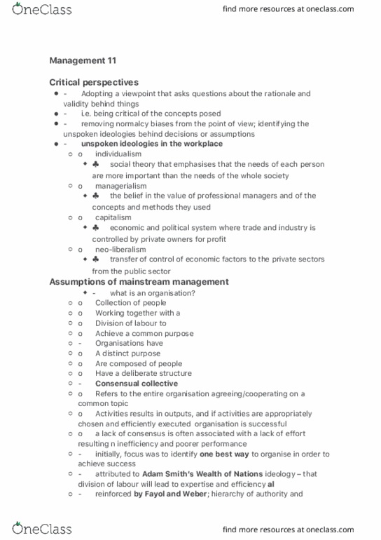 MGC1010 Lecture Notes - Lecture 11: Thomas Kuhn, Center For American Progress, Scientific Management thumbnail