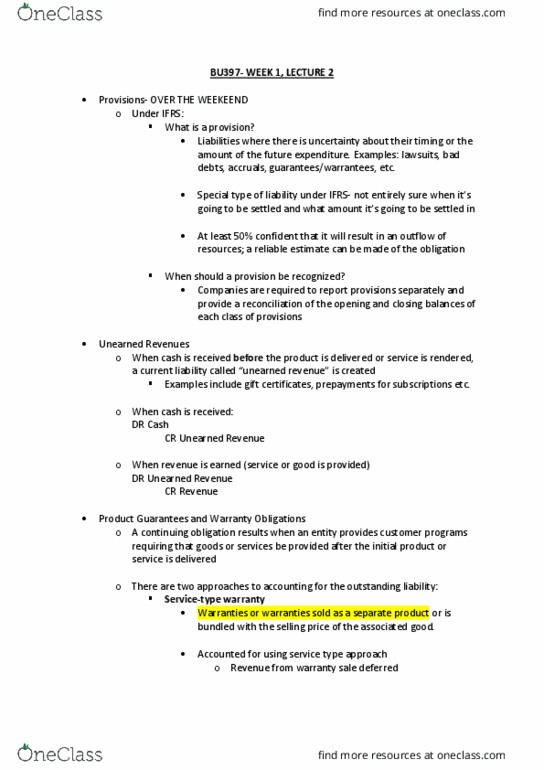 BU397 Lecture Notes - Lecture 2: Disclose, Financial Statement, Frequent-Flyer Program thumbnail
