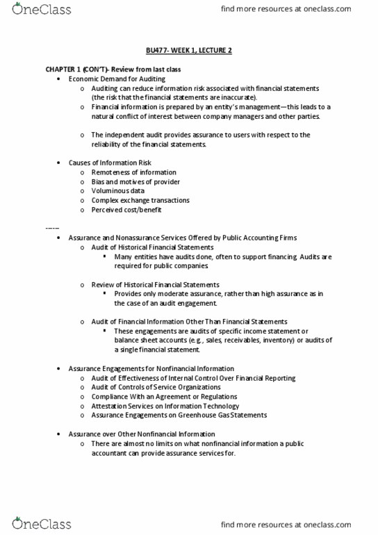 BU477 Lecture Notes - Lecture 2: Hierarchical Organization, Arthur Andersen, Professional Development thumbnail