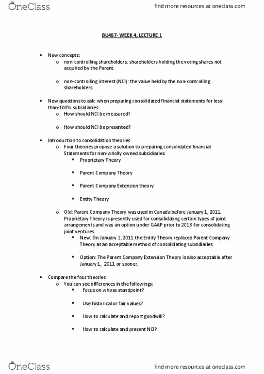 BU487 Lecture Notes - Lecture 7: Retained Earnings, Accounts Receivable, Independent Business thumbnail