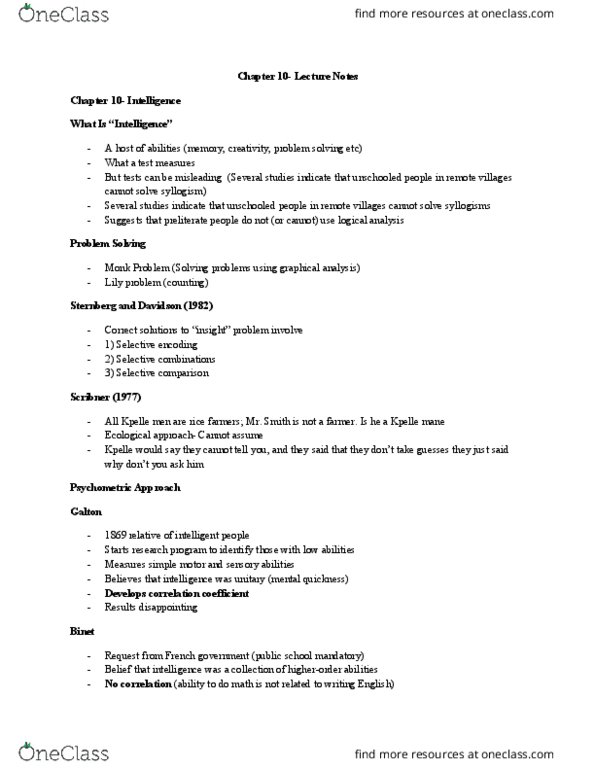 Psychology 1000 Lecture Notes - Lecture 10: Normal Distribution, Asperger Syndrome, Magnetic Resonance Imaging thumbnail