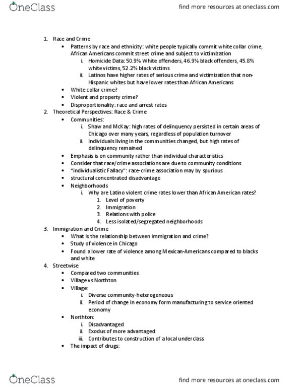 SOCI 304 Lecture Notes - Lecture 3: Misdemeanor, Implicit Stereotype, Black Market thumbnail