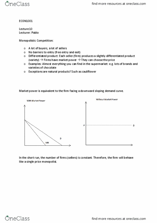 ECON1001 Lecture Notes - Lecture 10: Deadweight Loss, Applied Mathematics, Thai Chinese thumbnail
