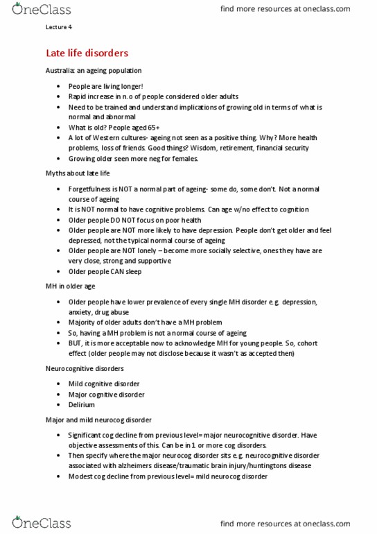 PSY3032 Lecture Notes - Lecture 4: Protective Factor, Melatonin, Meta-Analysis thumbnail