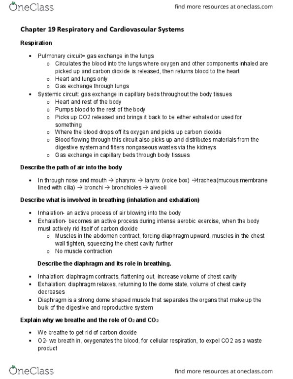 BISC104 Lecture Notes - Lecture 12: Atherosclerosis, Cell Membrane, Tricuspid Valve thumbnail