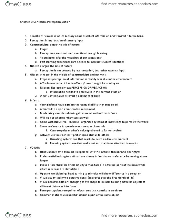 HDFS201 Lecture Notes - Lecture 2: Critical Period, Attention Span, Tinnitus thumbnail