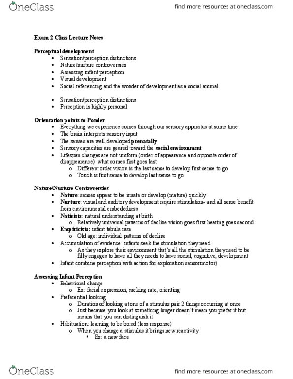 HDFS201 Lecture Notes - Lecture 12: Breast Milk, Ciliary Muscle, Speech Perception thumbnail