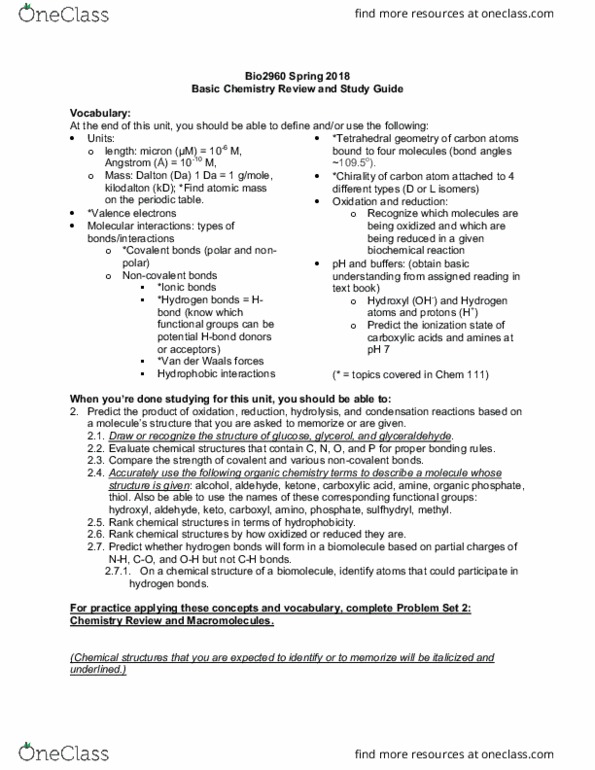 Biology And Biomedical Sciences BIOL 2960 Lecture 1: Sp18 L0 Guide thumbnail