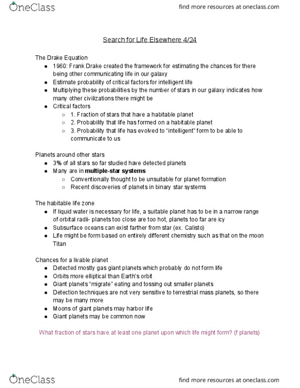 ASTRON 101 Lecture Notes - Lecture 14: Red Giant, Runaway Greenhouse Effect, Gaia Hypothesis thumbnail