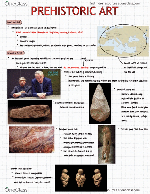 ARTHIST 1A03 Lecture Notes - Lecture 2: Human Body, Aurochs, Passage Grave thumbnail
