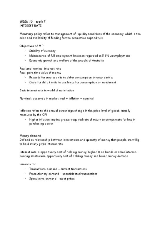 MAF101 Lecture 10: Finance Notes - Week 10 thumbnail