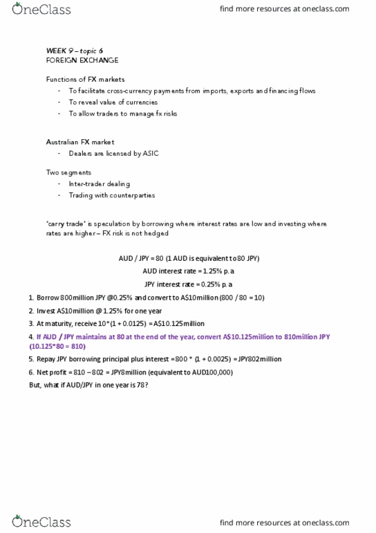 MAF101 Lecture 9: Finance Notes - Week 9 thumbnail