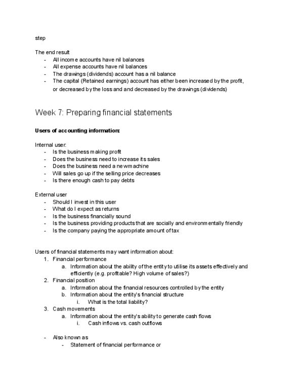 ACCG100 Lecture Notes - Lecture 7: Balance Sheet, Accounting Equation, Accrual thumbnail
