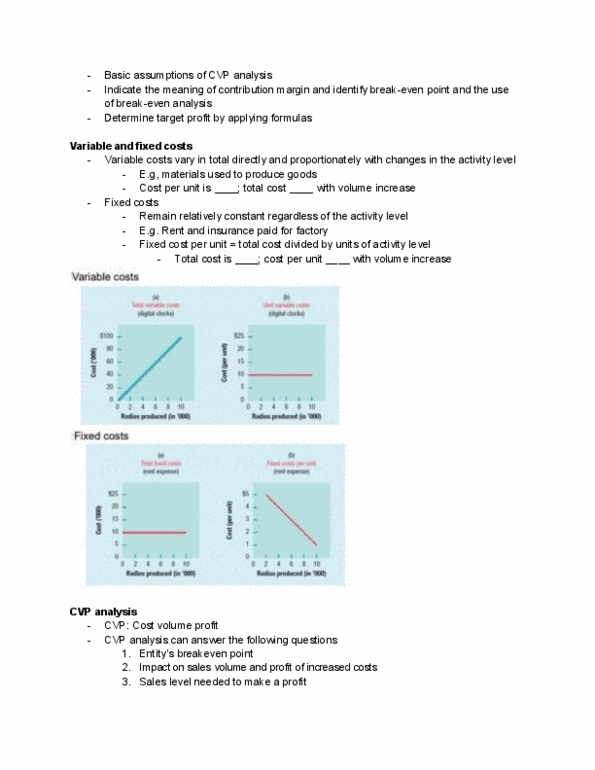 ACCG100 Lecture Notes - Lecture 10: Fixed Cost, Contribution Margin, Variable Cost thumbnail