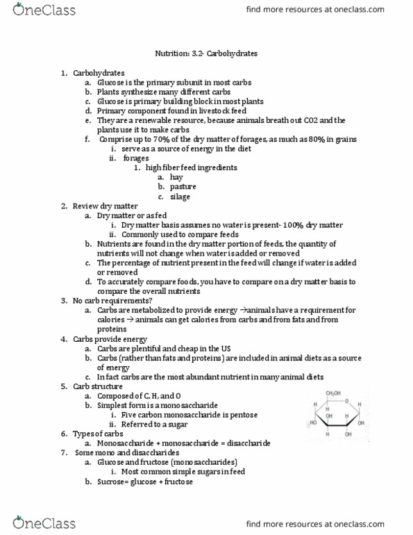 ANFS251 Lecture Notes - Lecture 3: Hemicellulose, Pectin, Galactose thumbnail