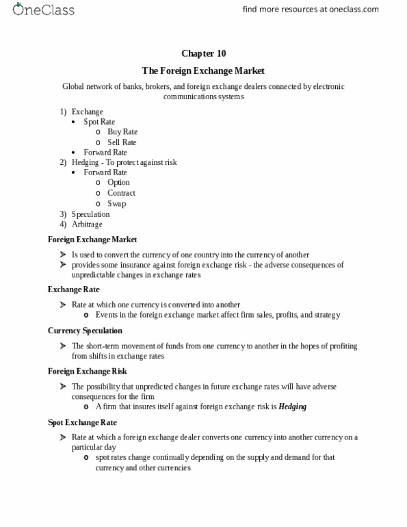 BA 3340 Lecture Notes - Lecture 4: Efficient-Market Hypothesis, Purchasing Power Parity, Fundamental Analysis thumbnail