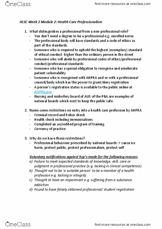 HLSC220 Lecture Notes - Lecture 2: Outline Of Health Sciences, Psychological Abuse, Criminal Record thumbnail