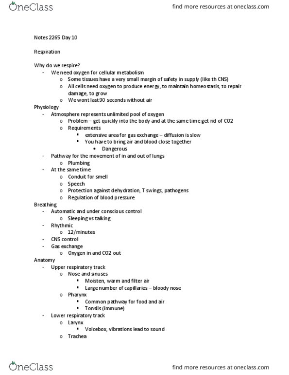 PNB 2265 Lecture Notes - Lecture 10: Immunoglobulin A, Vascular Resistance, Histology thumbnail