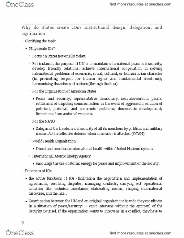 POLI 345 Lecture Notes - Lecture 3: Retorsion, International Atomic Energy Agency, World Health Organization thumbnail
