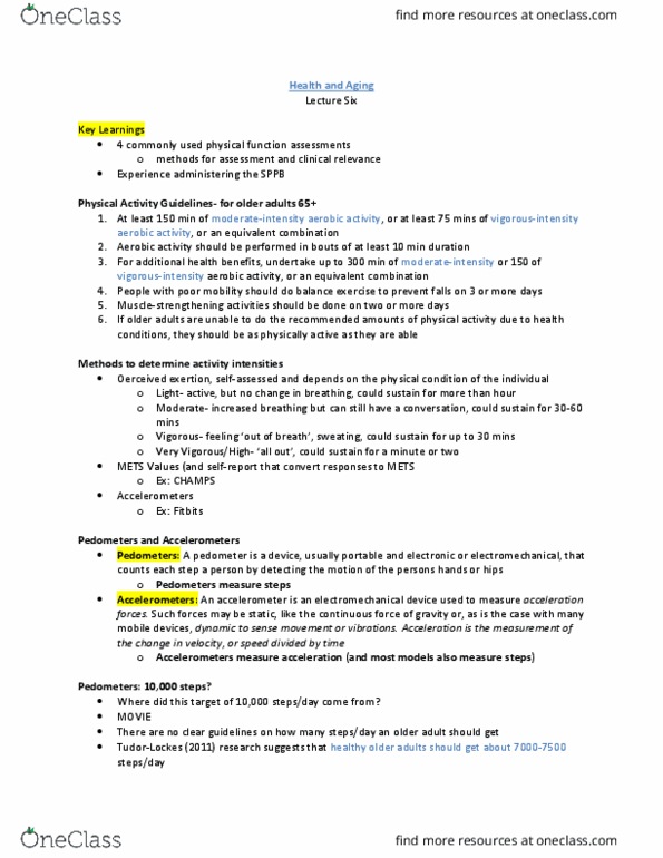 HLTHAGE 2J03 Lecture Notes - Lecture 6: National Health And Nutrition Examination Survey, The Atlantic, Blood Sugar thumbnail