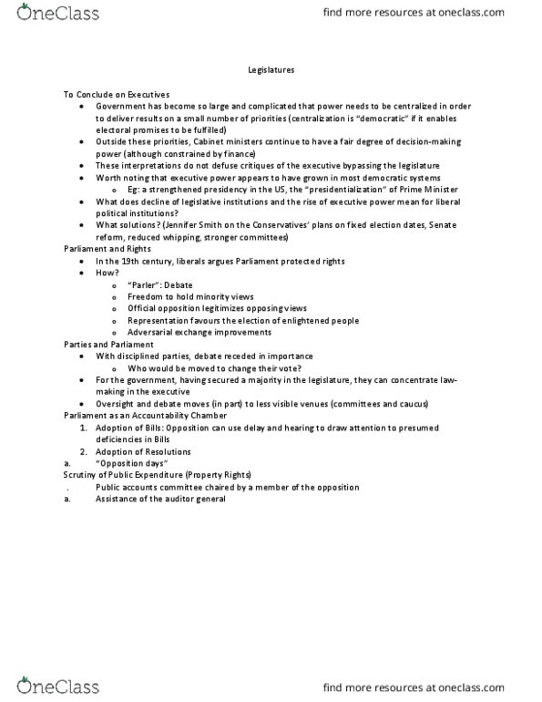 POLSCI 1AB3 Lecture Notes - Lecture 5: Comptroller thumbnail