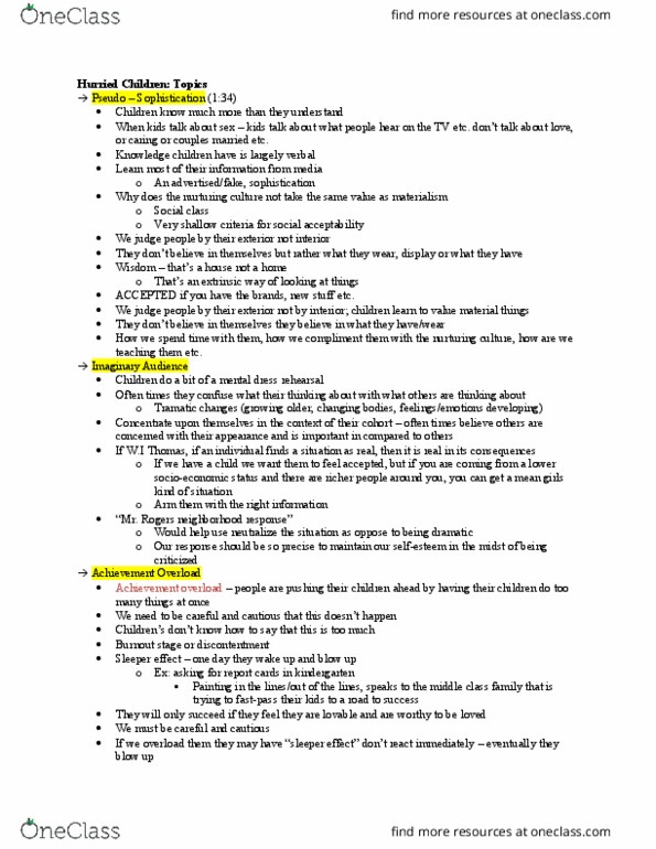 SOCSCI 2O03 Lecture Notes - Lecture 3: Fire Prevention, Disney'S Fastpass, Social Class thumbnail