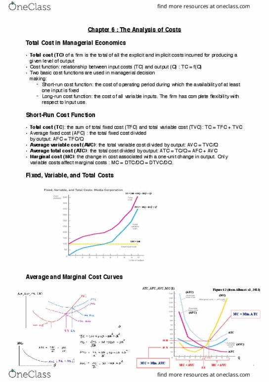 BIOC 212 Chapter Notes - Chapter 3-6: Average Variable Cost, Average Cost, Marginal Cost thumbnail