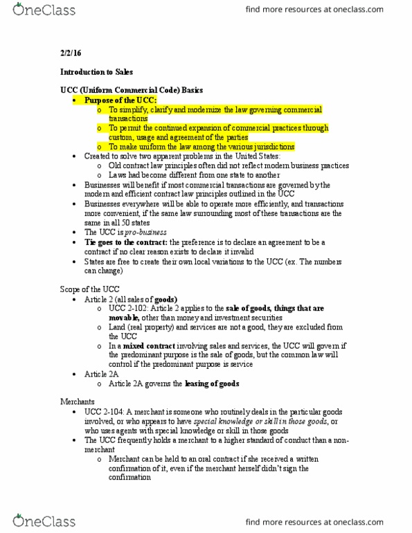 QST LA 245 Lecture Notes - Lecture 4: Unconscionability, Oral Contract thumbnail